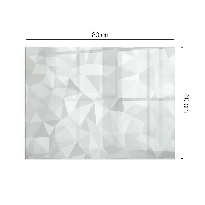 Placă dreptunghiulară din sticlă pentru șemineu Abstracție geometrică în forme