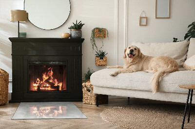 Placă dreptunghiulară din sticlă pentru șemineu Abstracție geometrică în forme