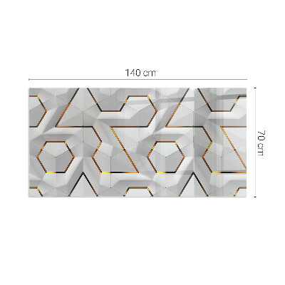 Placă dreptunghiulară din sticlă pentru șemineu Model de forme tridimensionale