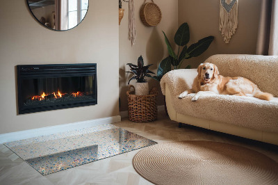 Sticlă dreptunghiulară sub sobă Motiv textură abstractă