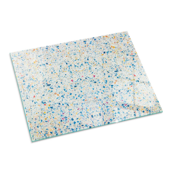 Sticlă dreptunghiulară sub sobă Motiv textură abstractă