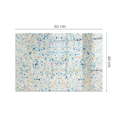 Sticlă dreptunghiulară sub sobă Motiv textură abstractă