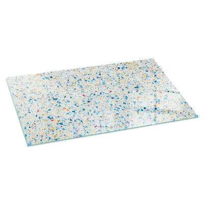 Sticlă dreptunghiulară sub sobă Motiv textură abstractă