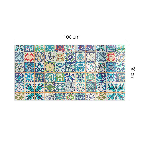 Placă de sticlă dreptunghiulară șemineu Modele decorative mozaicate