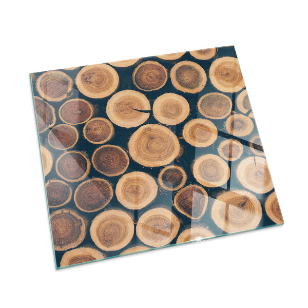 Sticlă dreptunghiulară sub sobă Cutie cu ramă de lemn