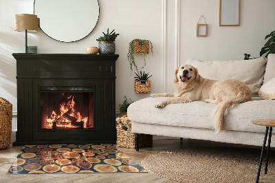 Sticlă dreptunghiulară sub sobă Cutie cu ramă de lemn