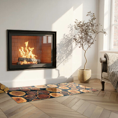 Sticlă dreptunghiulară sub sobă Cutie cu ramă de lemn