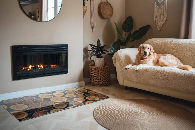 Sticlă dreptunghiulară sub sobă Cutie cu ramă de lemn