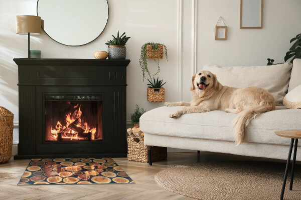 Sticlă dreptunghiulară sub sobă Cutie cu ramă de lemn