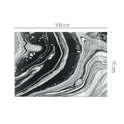 Placă de sticlă dreptunghiulară șemineu Modele abstracte ondulate și liniare