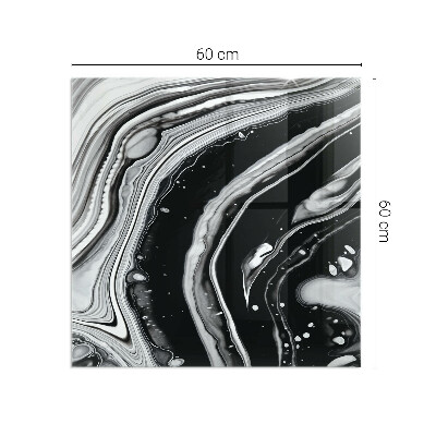 Placă de sticlă dreptunghiulară șemineu Modele abstracte ondulate și liniare