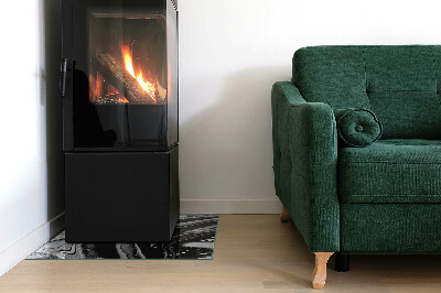 Placă de sticlă dreptunghiulară șemineu Modele abstracte ondulate și liniare