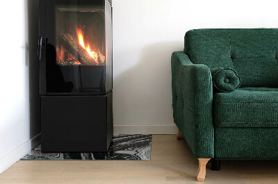 Placă de sticlă dreptunghiulară șemineu Modele abstracte ondulate și liniare