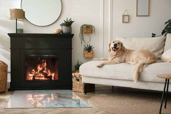 Placă de sticlă dreptunghiulară șemineu Motiv abstract fluid