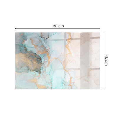 Placă de sticlă dreptunghiulară șemineu Motiv abstract fluid