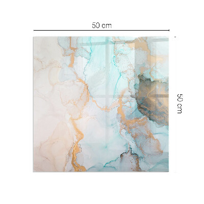 Placă de sticlă dreptunghiulară șemineu Motiv abstract fluid