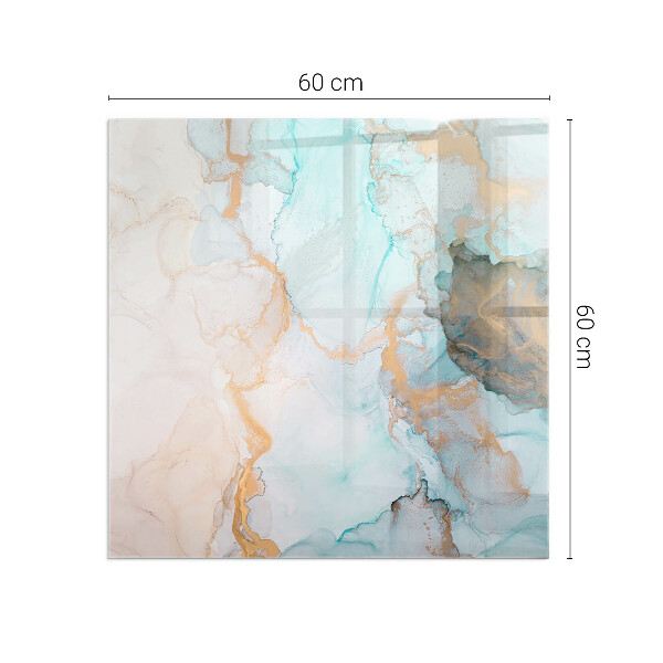 Placă de sticlă dreptunghiulară șemineu Motiv abstract fluid