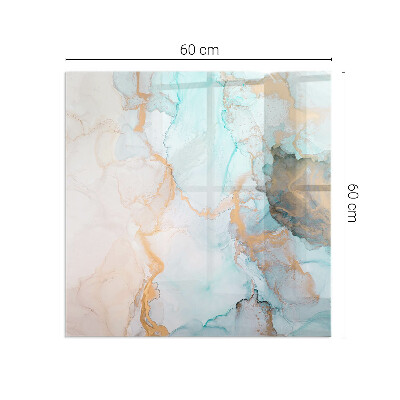 Placă de sticlă dreptunghiulară șemineu Motiv abstract fluid