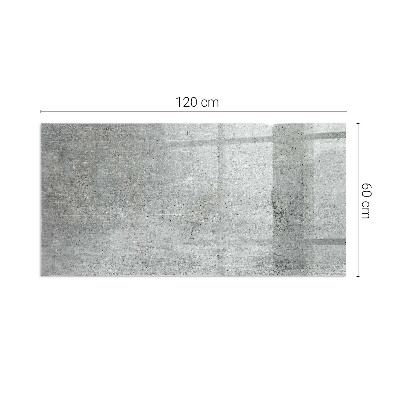 Placă dreptunghiulară din sticlă pentru șemineu Beton brut în stil minimalist