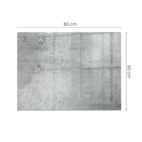 Placă dreptunghiulară din sticlă pentru șemineu Beton brut în stil minimalist