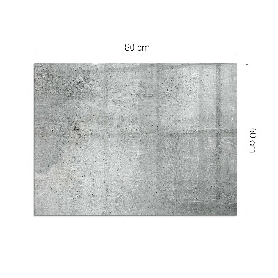 Placă dreptunghiulară din sticlă pentru șemineu Beton brut în stil minimalist