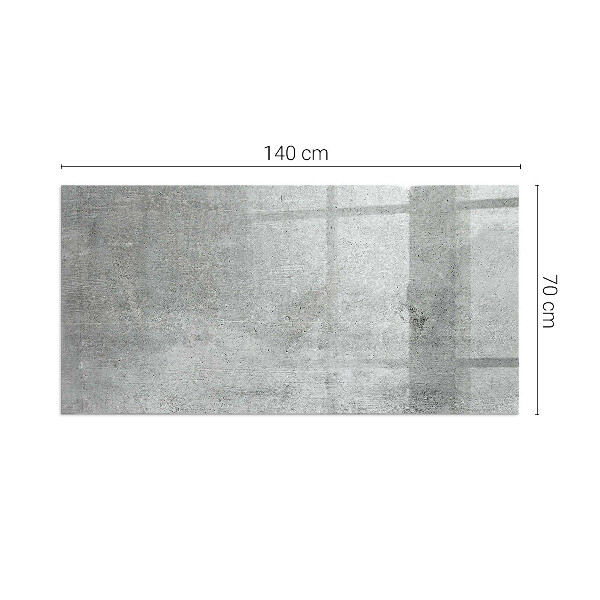 Placă dreptunghiulară din sticlă pentru șemineu Beton brut în stil minimalist