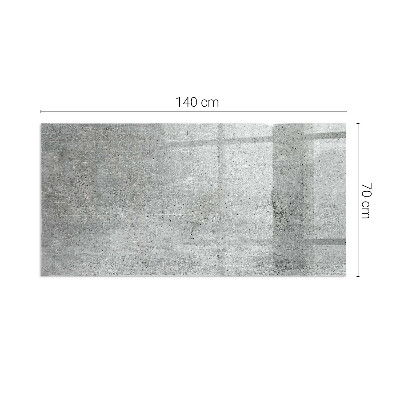 Placă dreptunghiulară din sticlă pentru șemineu Beton brut în stil minimalist