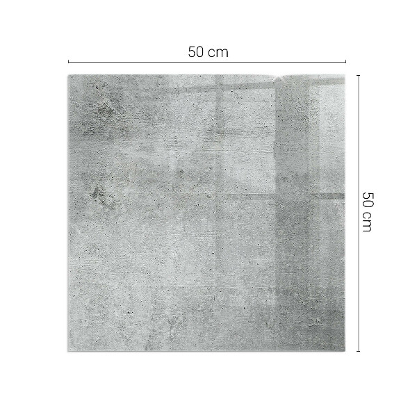 Placă dreptunghiulară din sticlă pentru șemineu Beton brut în stil minimalist