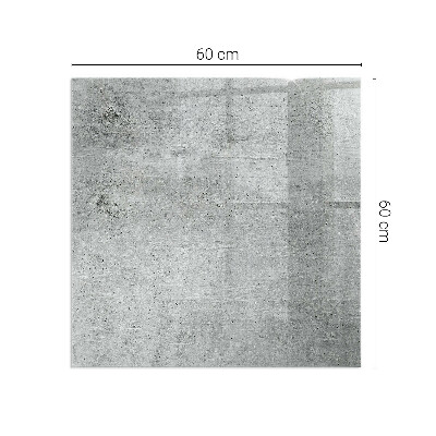 Placă dreptunghiulară din sticlă pentru șemineu Beton brut în stil minimalist