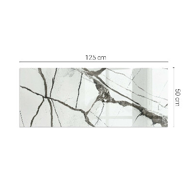 Sticlă dreptunghiulară sub sobă Vene de marmură într-un stil elegant