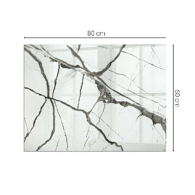 Sticlă dreptunghiulară sub sobă Vene de marmură într-un stil elegant