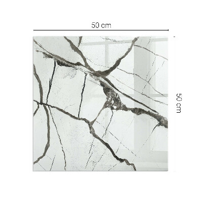 Sticlă dreptunghiulară sub sobă Vene de marmură într-un stil elegant