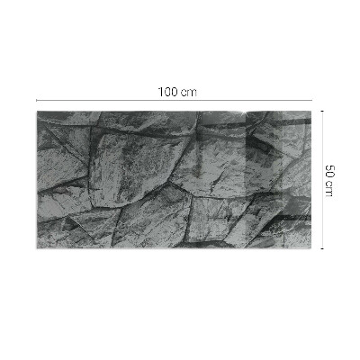Placă dreptunghiulară din sticlă pentru șemineu Stil de piatră într-o versiune naturală
