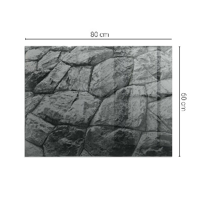Placă dreptunghiulară din sticlă pentru șemineu Stil de piatră într-o versiune naturală