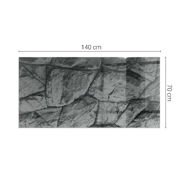 Placă dreptunghiulară din sticlă pentru șemineu Stil de piatră într-o versiune naturală