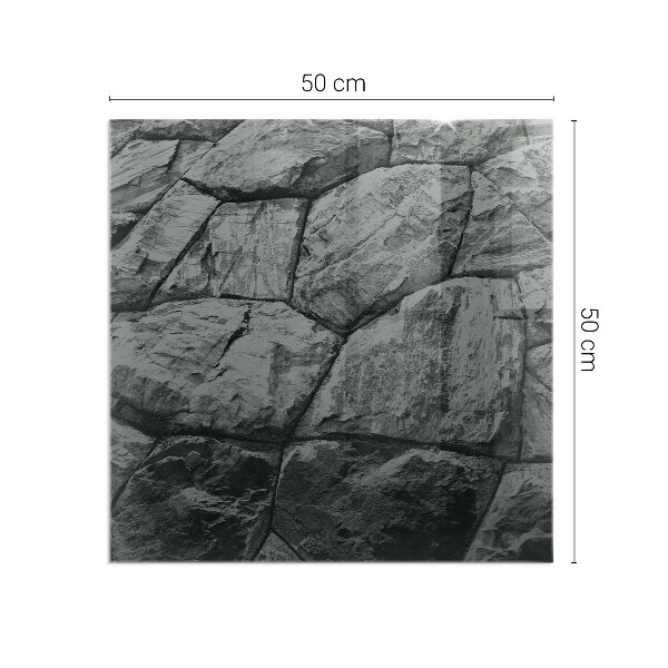 Placă dreptunghiulară din sticlă pentru șemineu Stil de piatră într-o versiune naturală