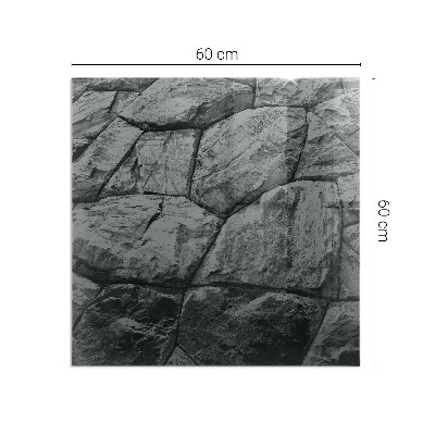 Placă dreptunghiulară din sticlă pentru șemineu Stil de piatră într-o versiune naturală
