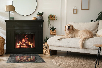 Placă dreptunghiulară din sticlă pentru șemineu Stil de piatră într-o versiune naturală