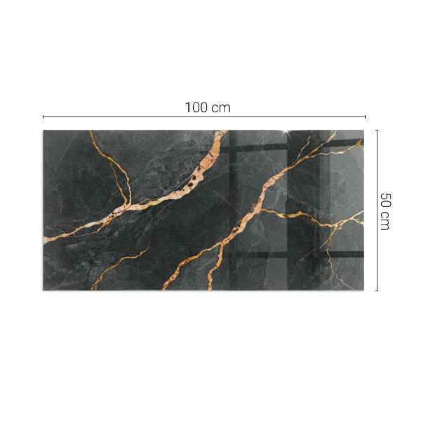 Placă de sticlă dreptunghiulară șemineu Stil de marmură cu vene delicate