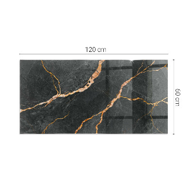 Placă de sticlă dreptunghiulară șemineu Stil de marmură cu vene delicate