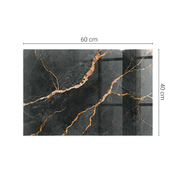 Placă de sticlă dreptunghiulară șemineu Stil de marmură cu vene delicate