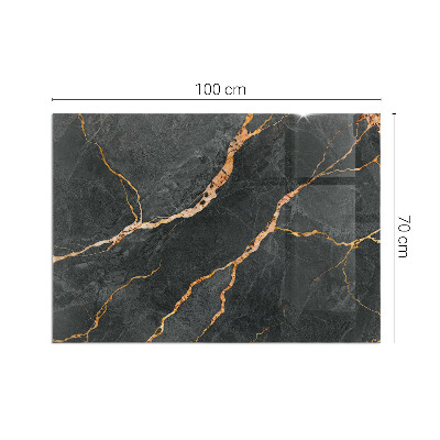 Placă de sticlă dreptunghiulară șemineu Stil de marmură cu vene delicate