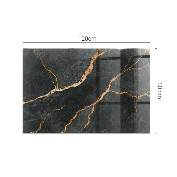 Placă de sticlă dreptunghiulară șemineu Stil de marmură cu vene delicate
