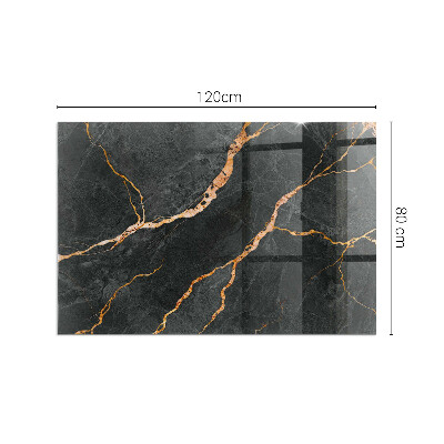 Placă de sticlă dreptunghiulară șemineu Stil de marmură cu vene delicate
