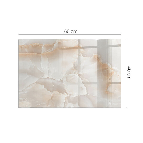 Sticlă dreptunghiulară sub sobă Motiv organic din piatră