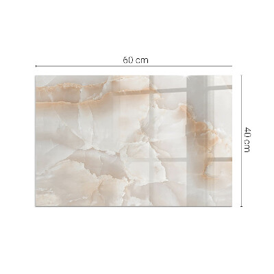 Sticlă dreptunghiulară sub sobă Motiv organic din piatră