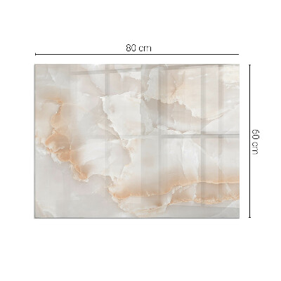 Sticlă dreptunghiulară sub sobă Motiv organic din piatră