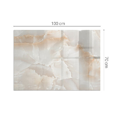 Sticlă dreptunghiulară sub sobă Motiv organic din piatră