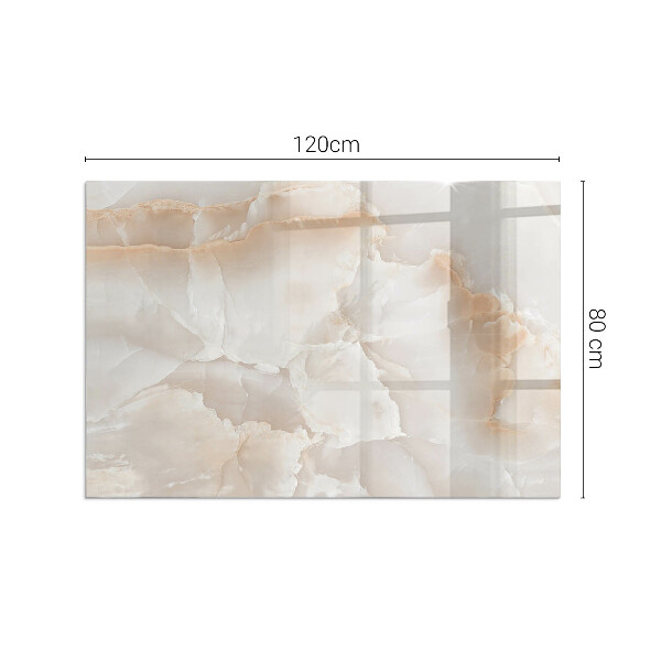 Sticlă dreptunghiulară sub sobă Motiv organic din piatră