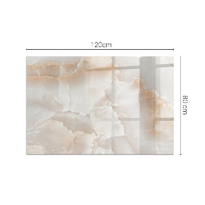 Sticlă dreptunghiulară sub sobă Motiv organic din piatră